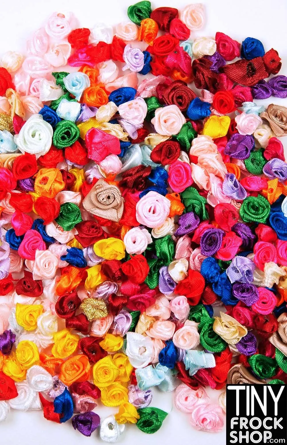 10mm - 18mm - 12" Fashion Doll Mixed Color Rosette Trim - Pack Of 12!