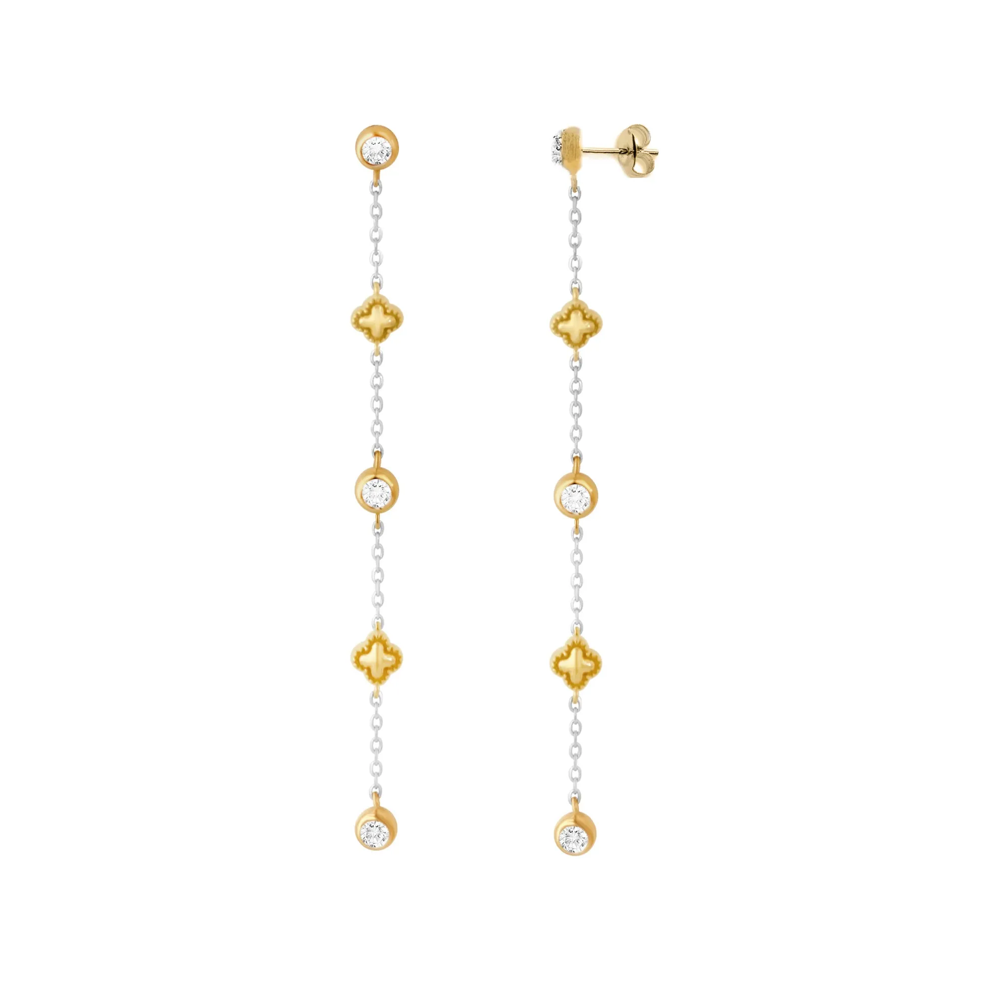 14KWY 6D0.10CT DANGLING EARRING (118E416989A14)