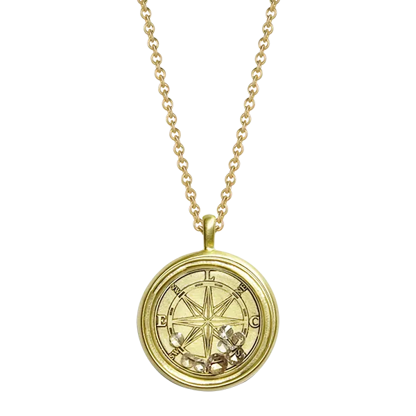 18K Gold Custom Law&Order SVU Compass Pendant