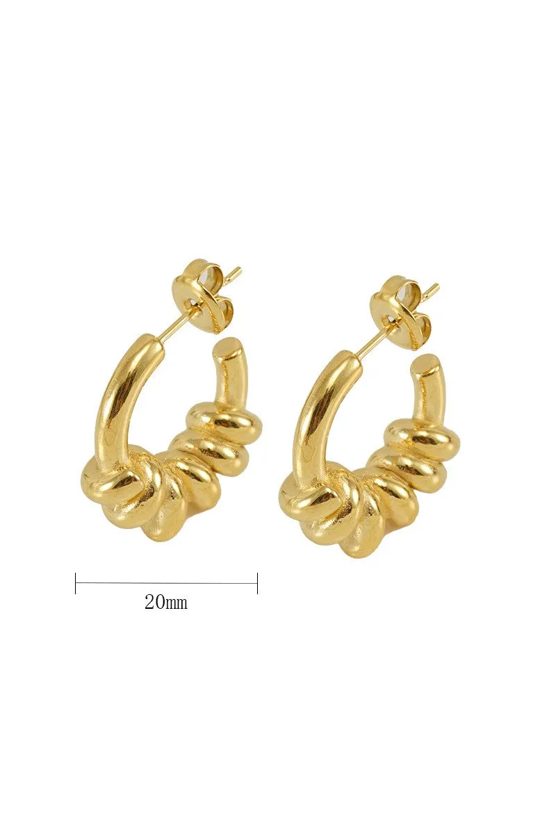 18K GOLD PLATED STAINLESS STEEL EARRINGS