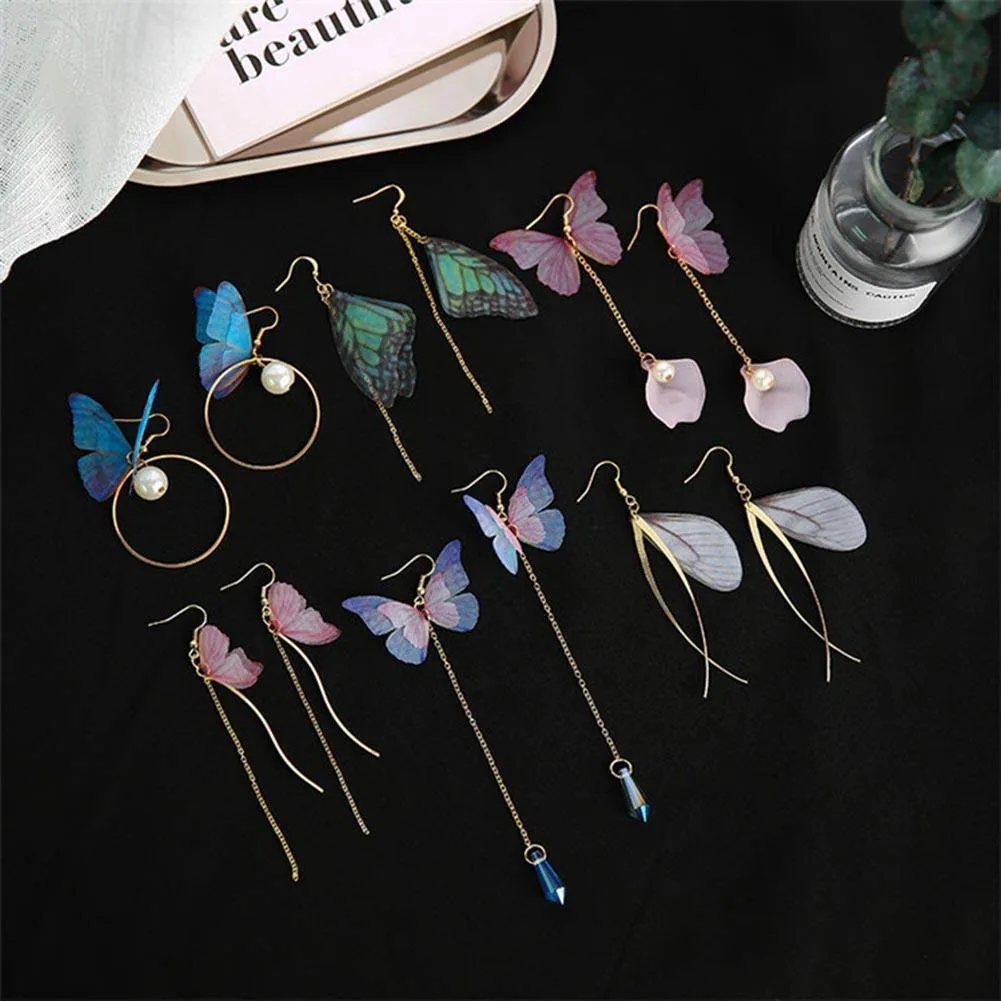 21 Designs Butterfly Wings Long Earrings