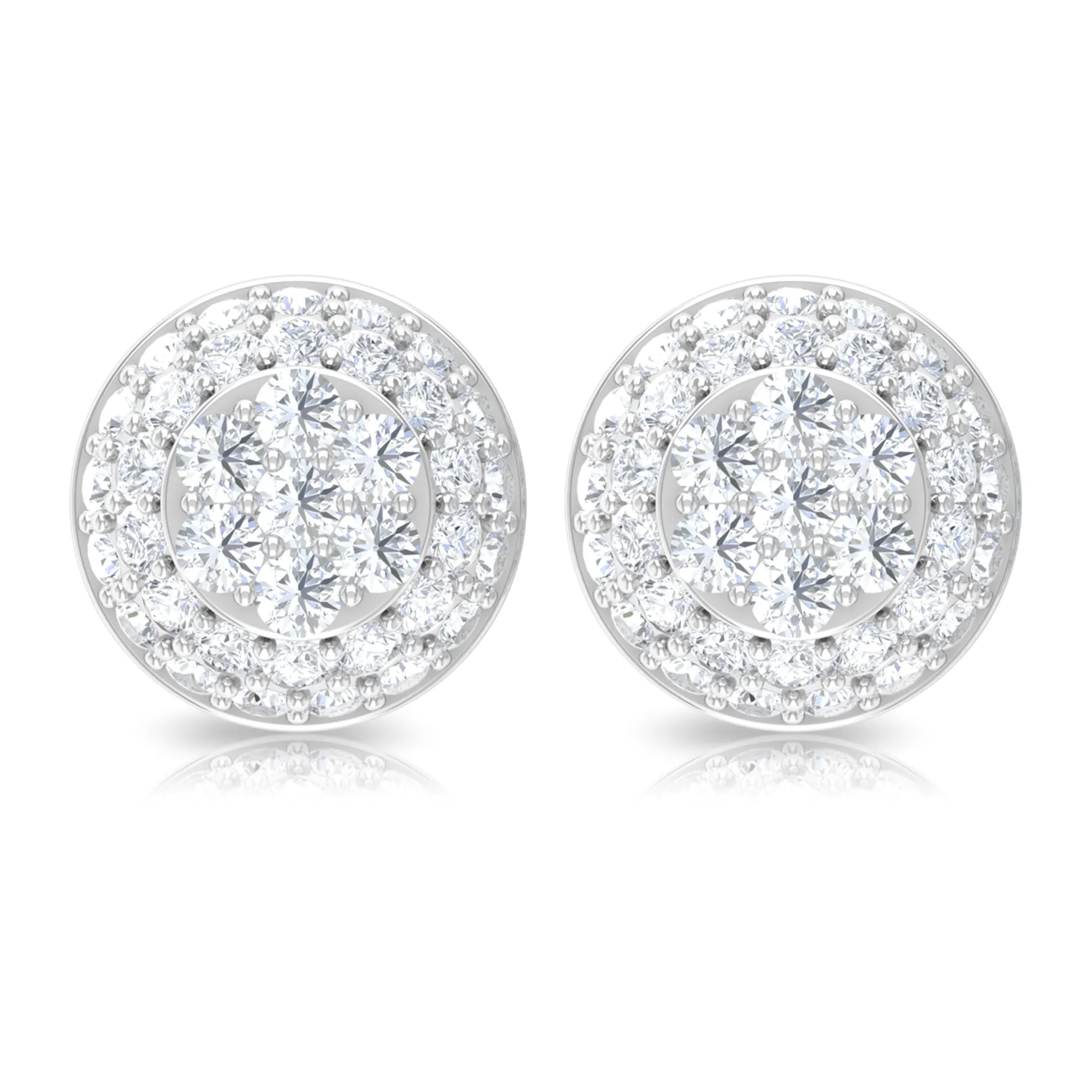 Alluring Diamond Bridal Stud Earring with Screw Back Closure