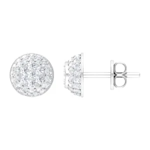 Alluring Diamond Bridal Stud Earring with Screw Back Closure