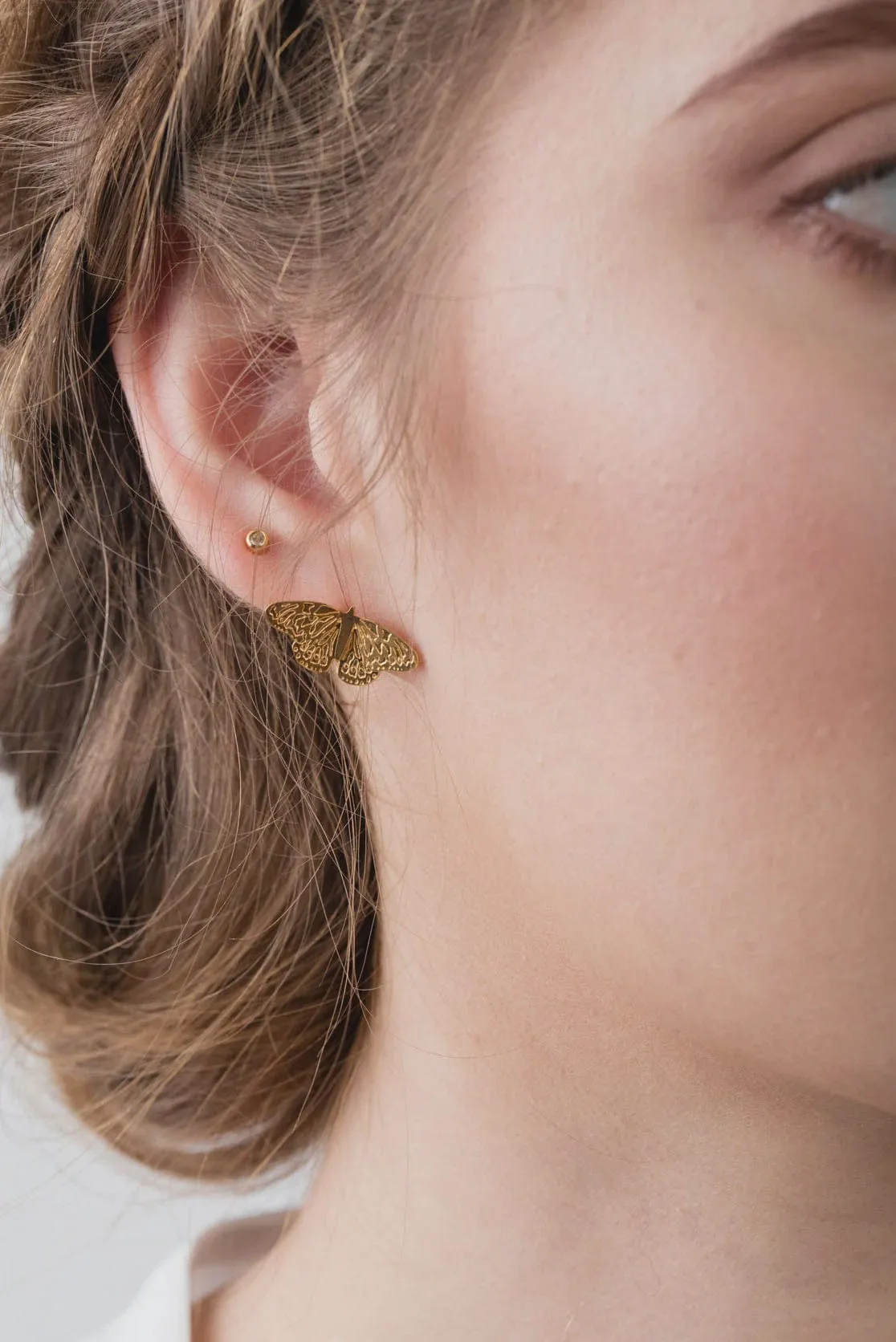 Amanda Coleman Butterfly Stud Earrings