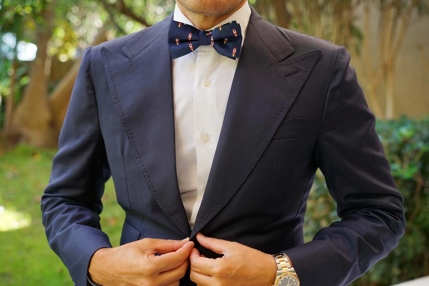 Apollo Space Rocket Bow Tie