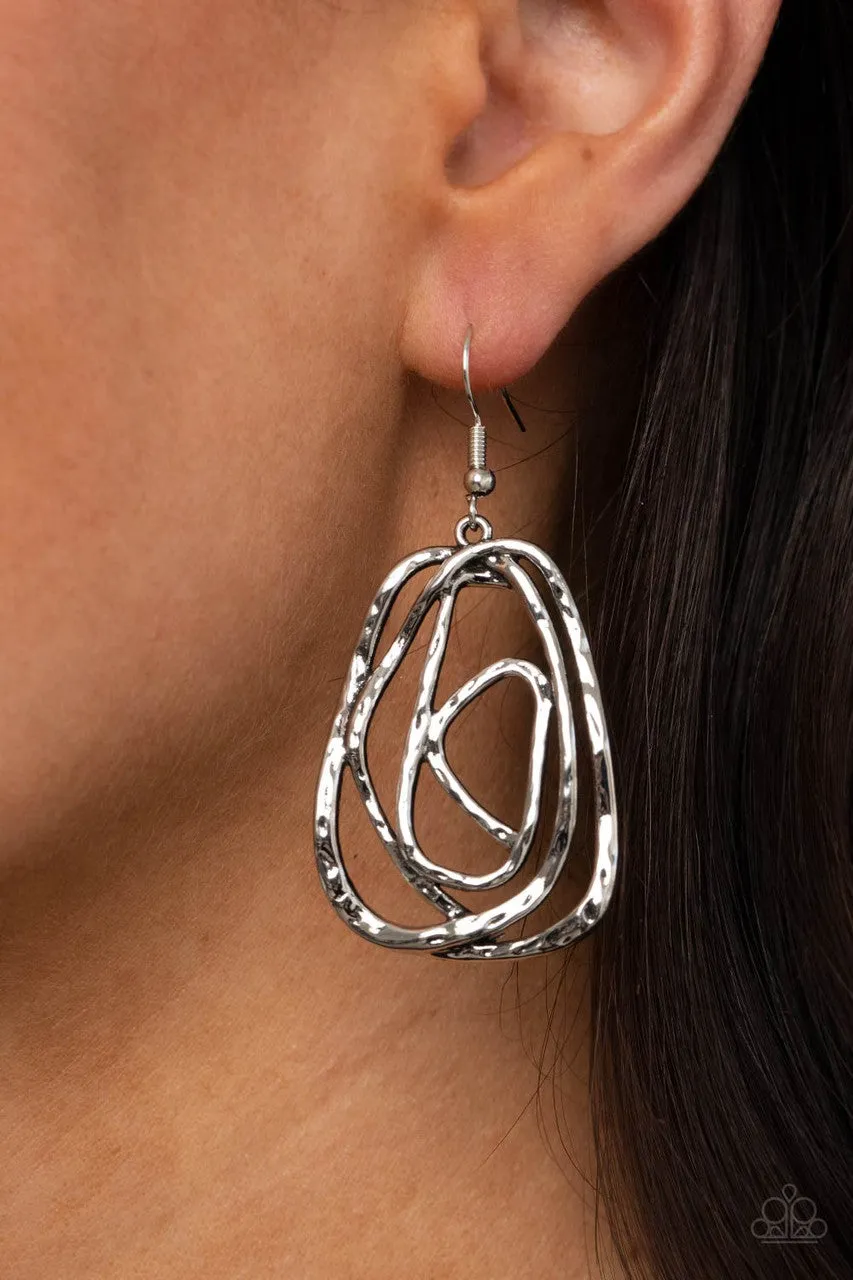 Artisan Relic Silver Paparazzi Earrings