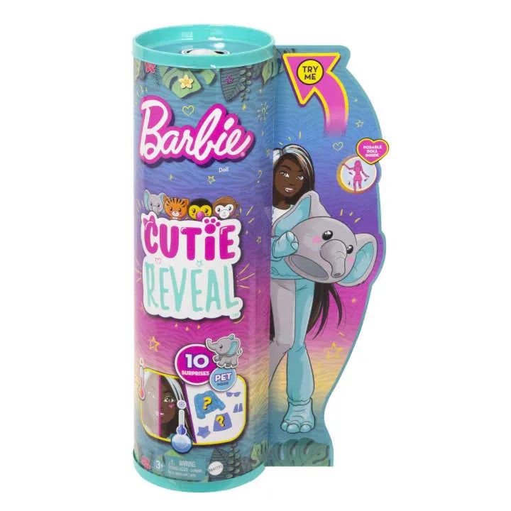 Barbie Cutie Reveal Jungle Series Elephant Doll