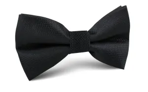 Black Basket Weave Bow Tie