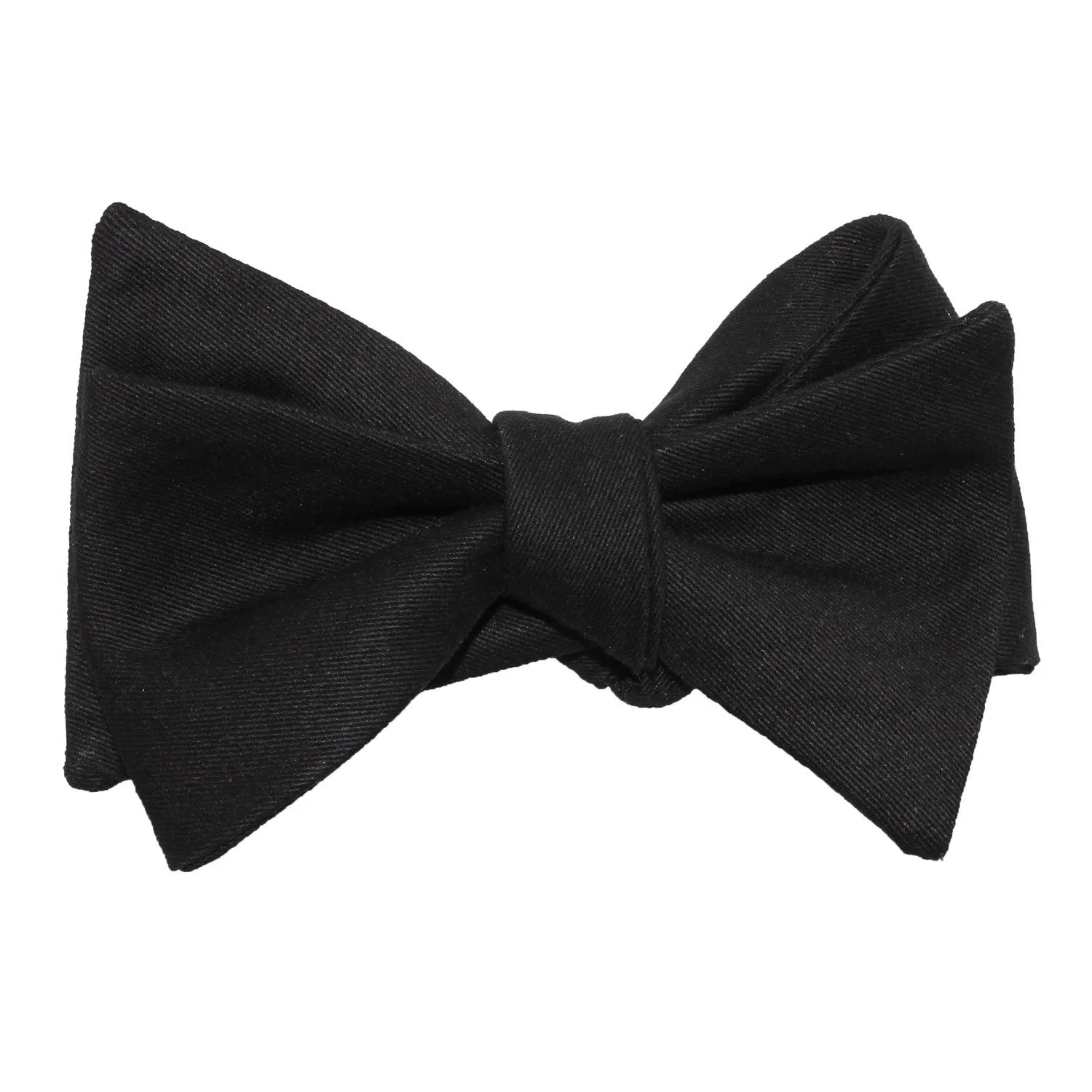 Black Cotton Self Tie Bow Tie