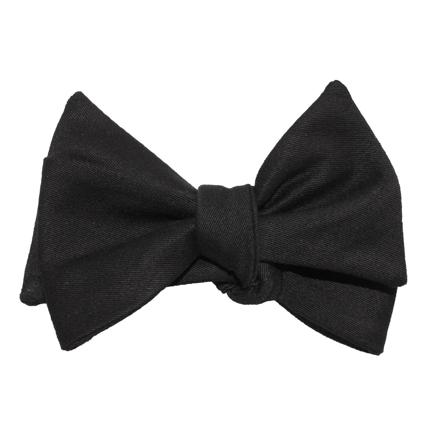 Black Cotton Self Tie Bow Tie