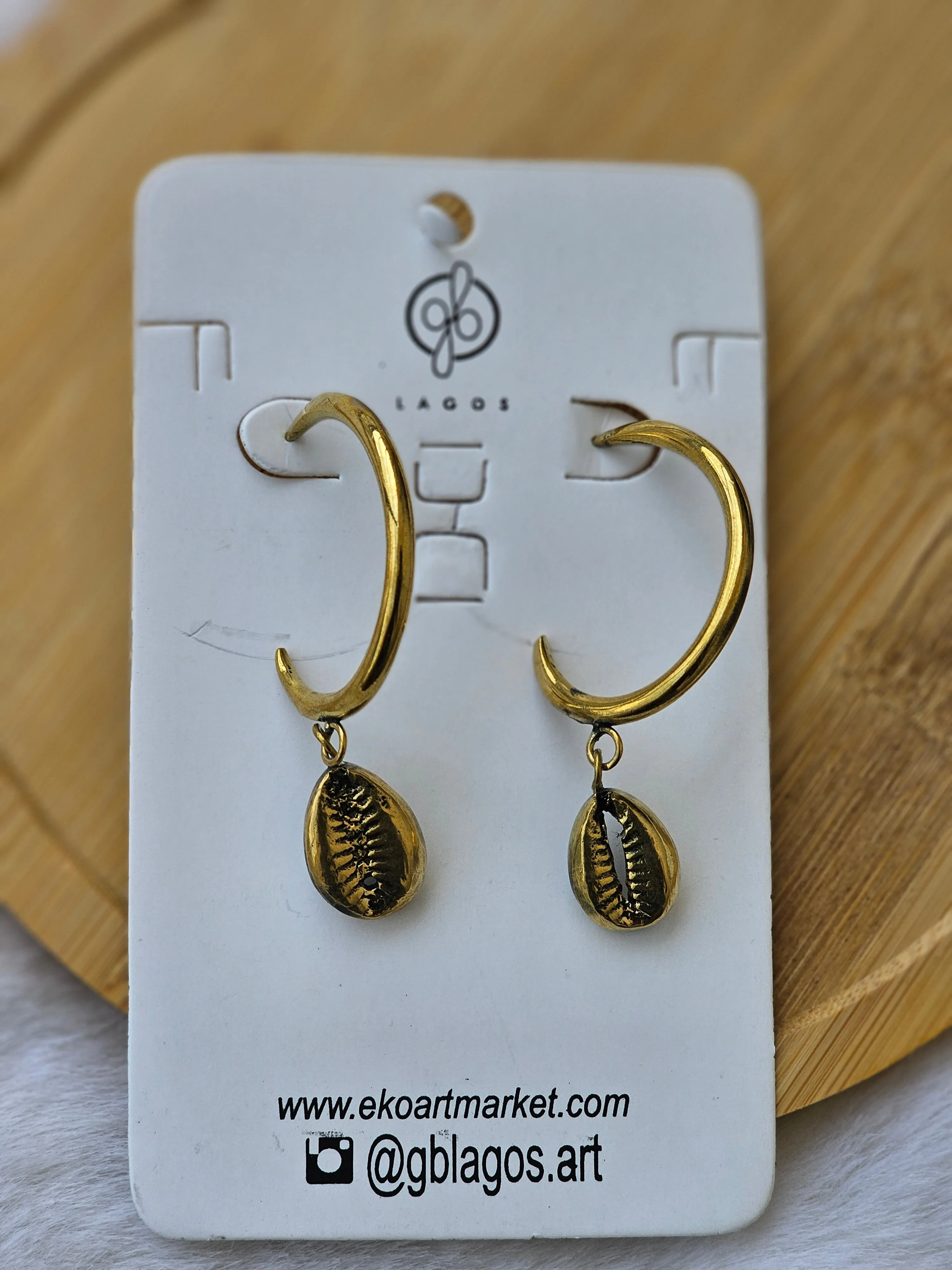 Casted Cowrie Earrings