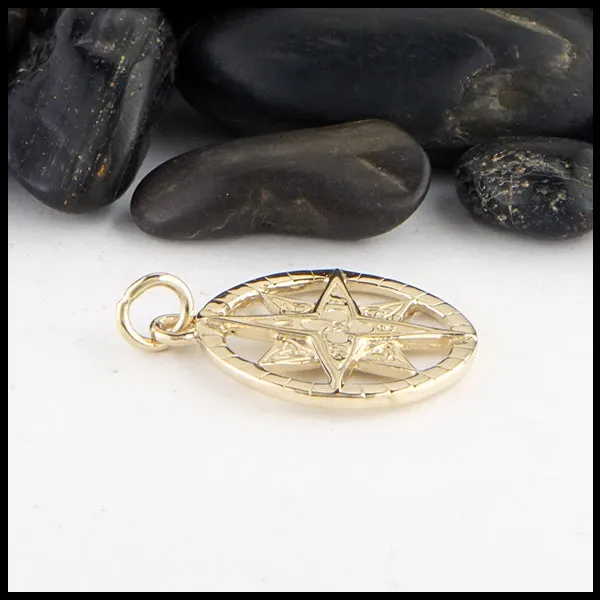 Celtic Compass Pendant in Gold