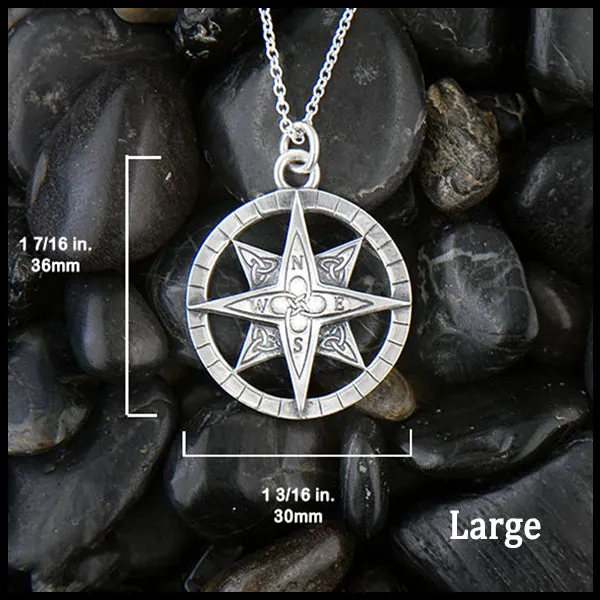 Celtic Compass Pendant in Gold