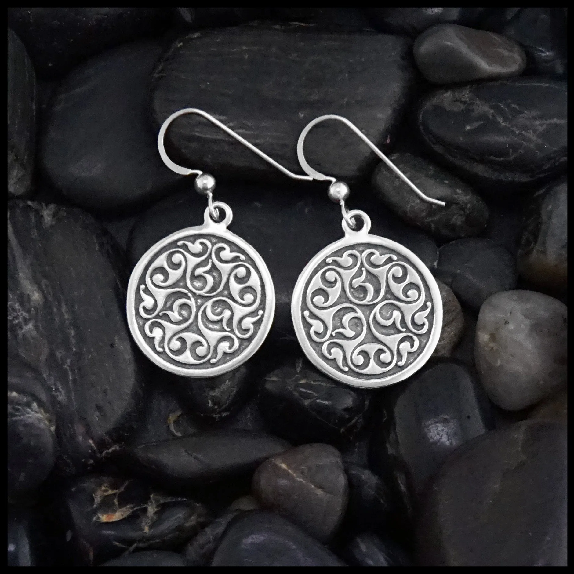 Celtic Spiral Triskele Earrings