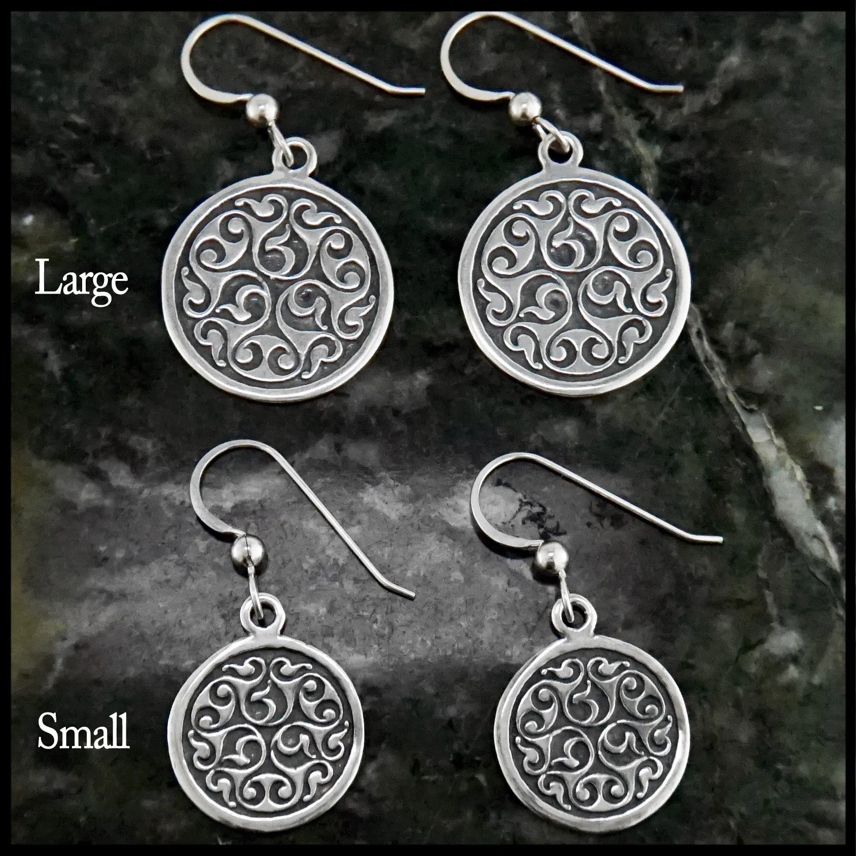 Celtic Spiral Triskele Earrings