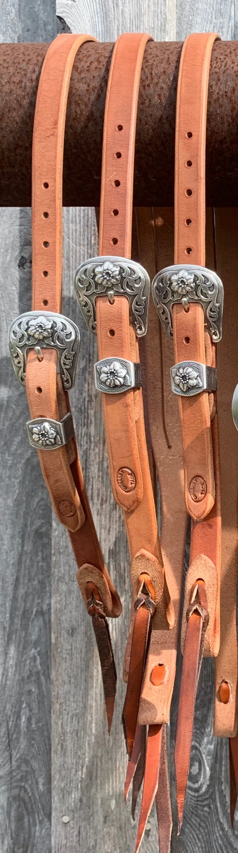 Cheaney Split Ear Headstall w/ Floral Buckle