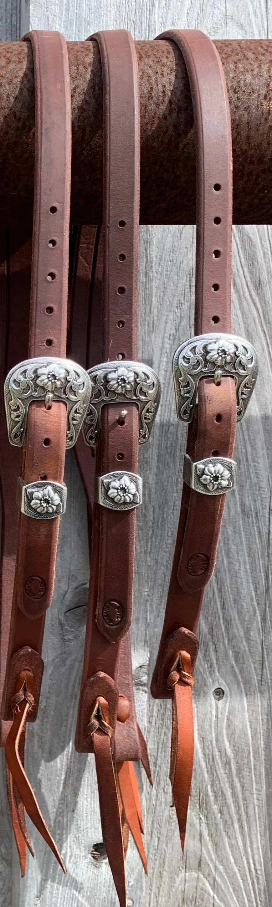 Cheaney Split Ear Headstall w/ Floral Buckle