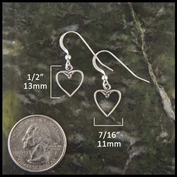 Colleen Celtic Heart Earrings in Sterling Silver