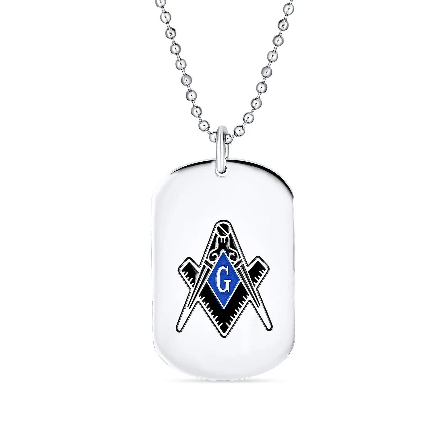 Compass Freemason Masonic Pendant Oxidized Silver Gold Stainless Steel