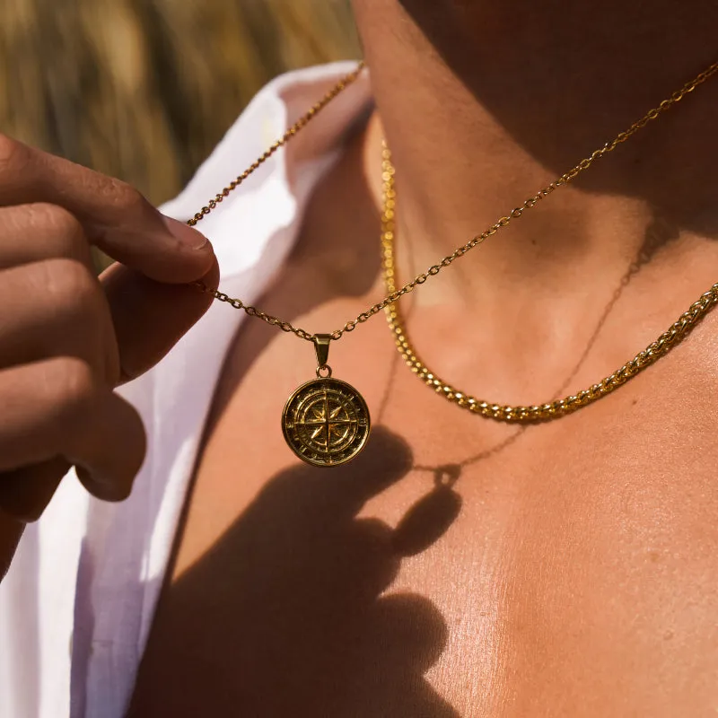 Compass Pendant (Gold)