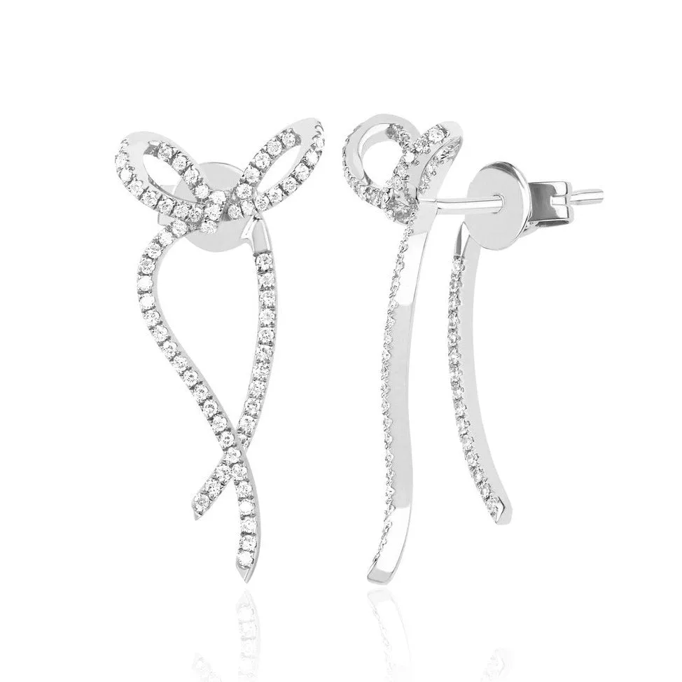 Diamond Bow Earrings