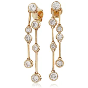 DIAMOND DROP EARRINGS IN 18K ROSE GOLD