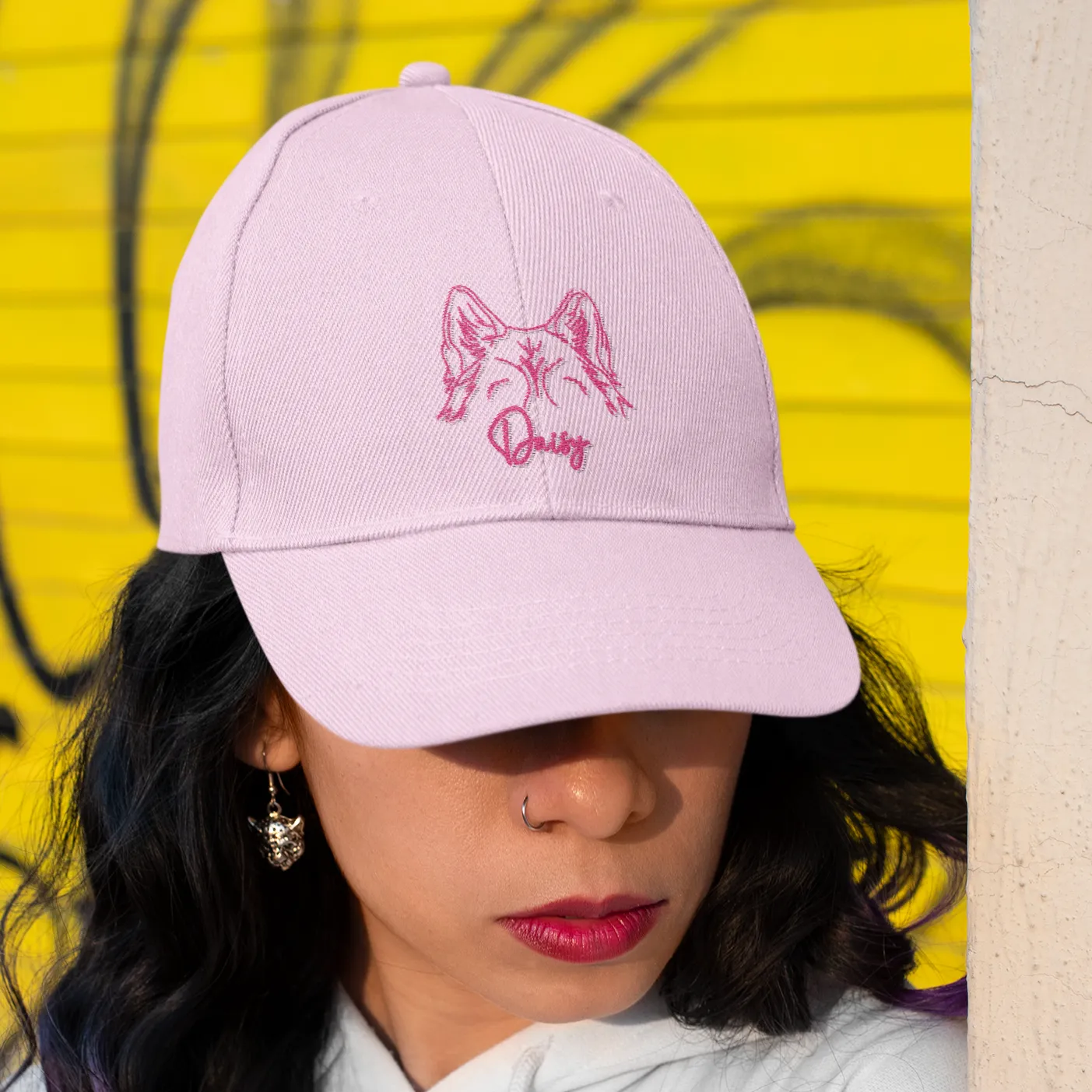 Dog Ears Custom Dad Hat, Baseball Cap