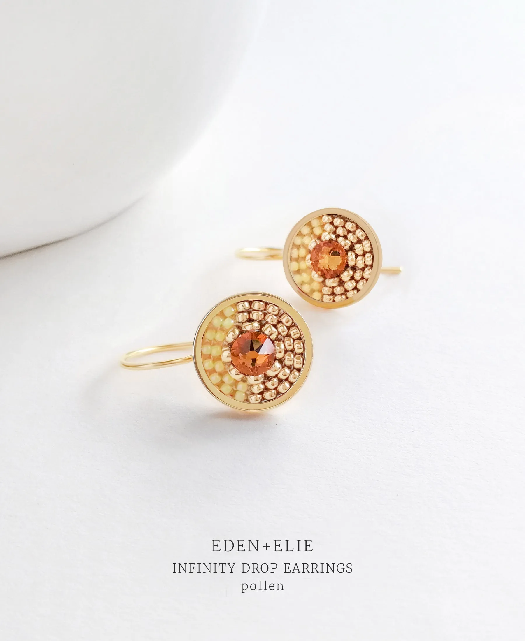 EDEN   ELIE Infinity drop earrings - pollen