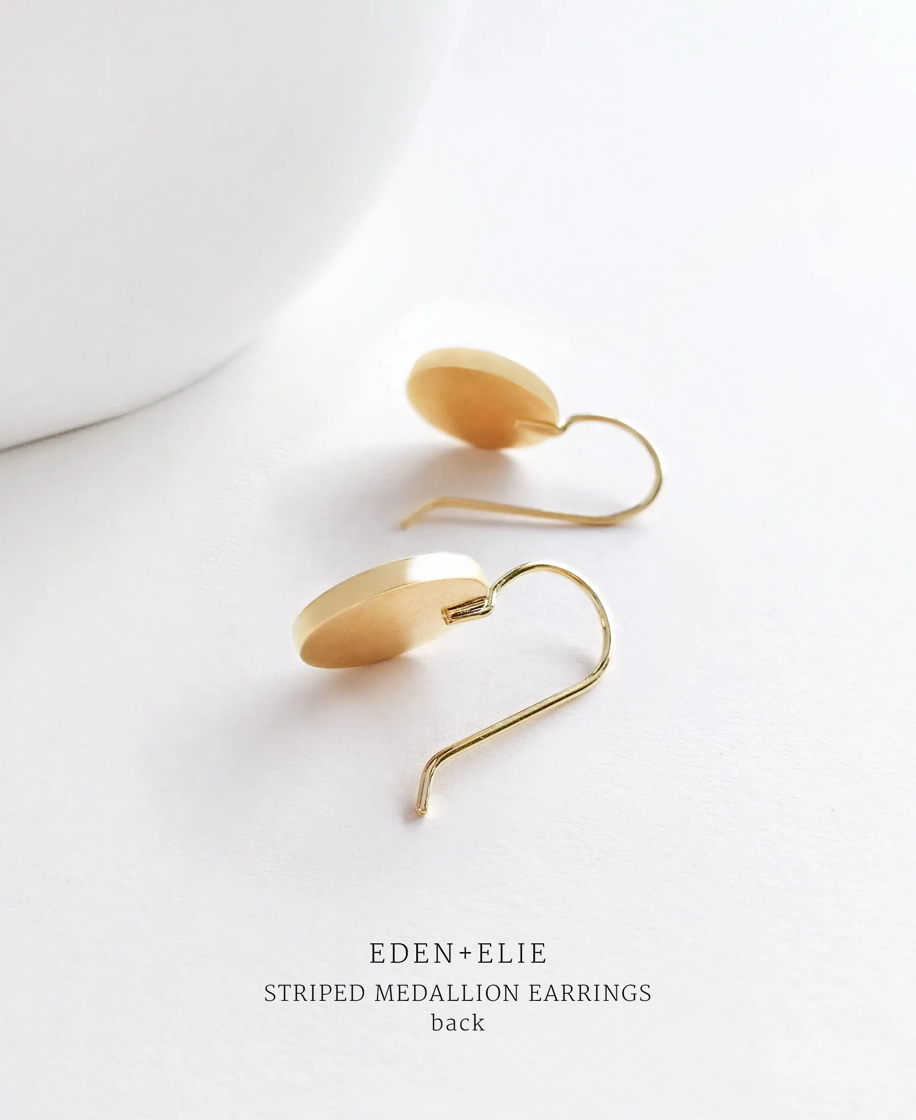 EDEN   ELIE Striped Medallion drop earrings - Oriole