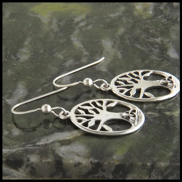 Family Tree Earrings in Sterling Silver