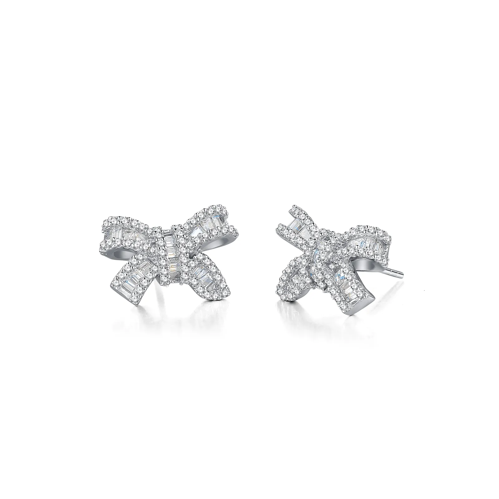 FANCIME "Honey Doll" Bow Tie Sterling Silver Stud Earrings