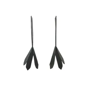 Flower Oxidised Hook Earrings - Ananda Ungphakorn