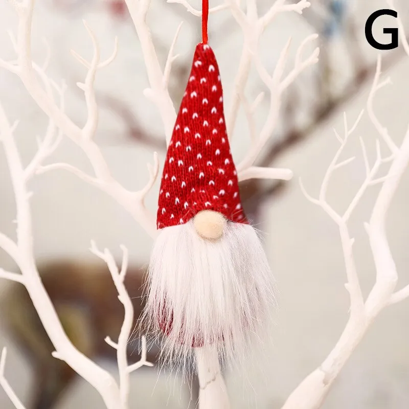 Forest Old Man Christmas Mini Doll Christmas Tree Hanger Pendant Xmas Decoration For Home Gnome Doll Xmas kids New Year Gifts