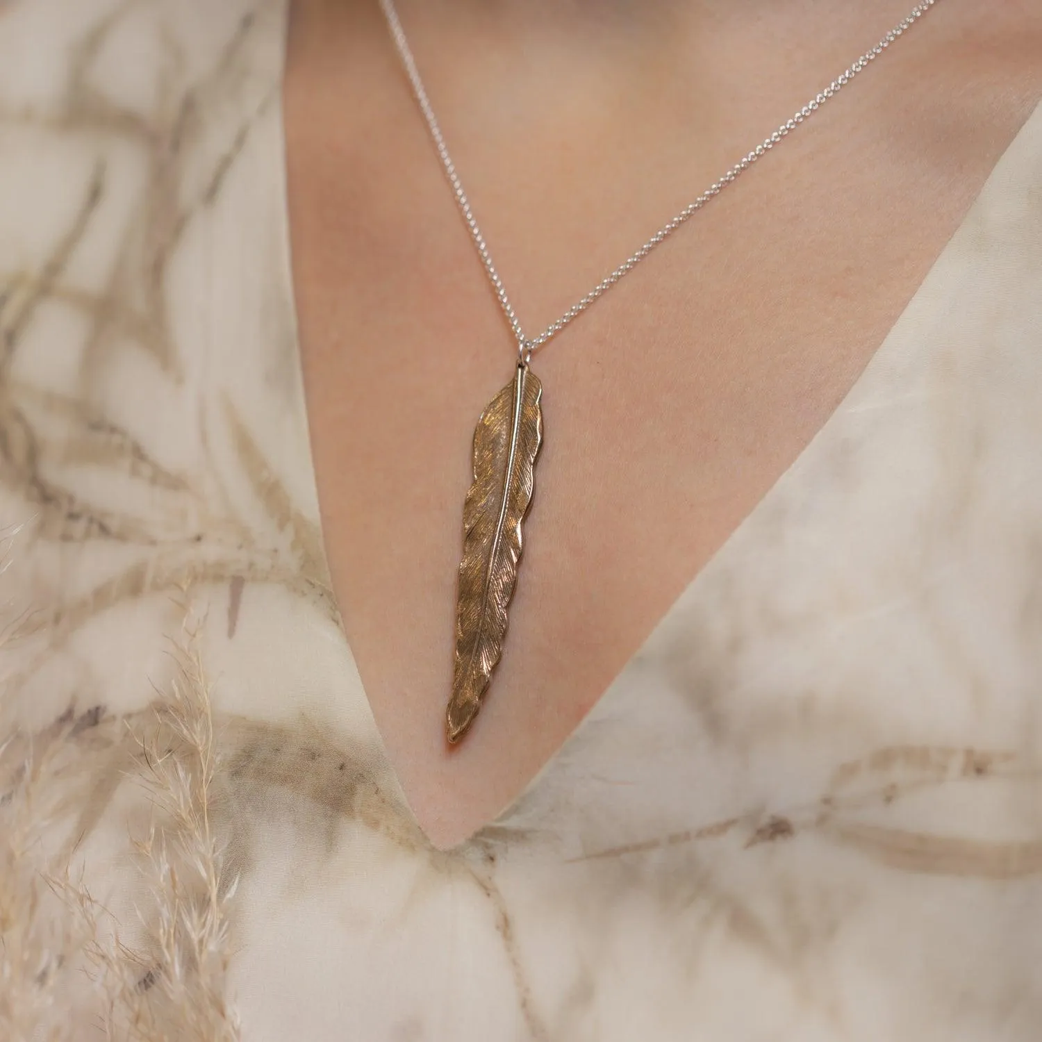 Free Bird Feather Pendant