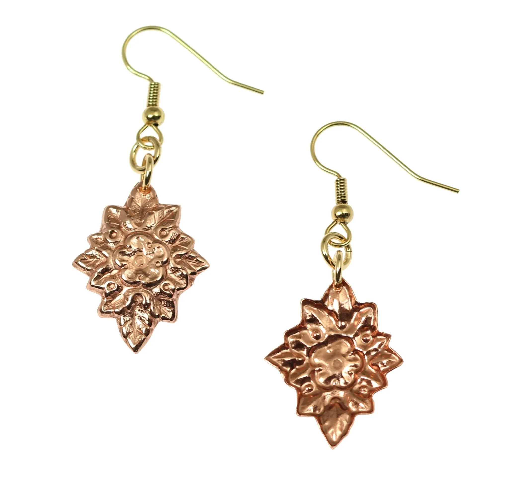 French Bouquet Copper Drop Earrings