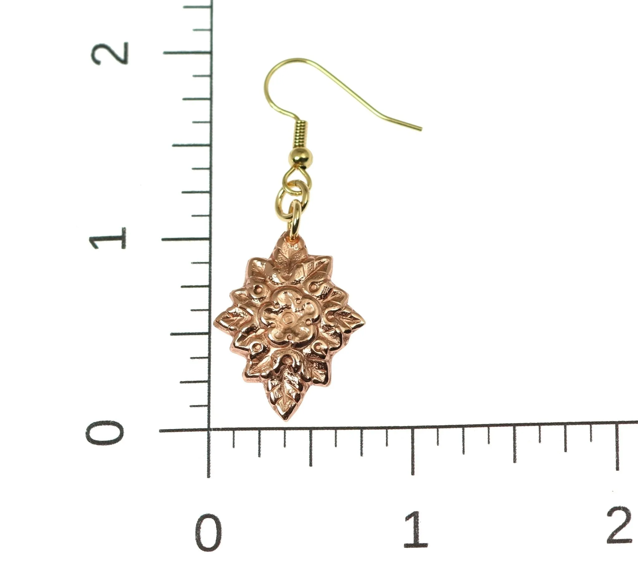 French Bouquet Copper Drop Earrings