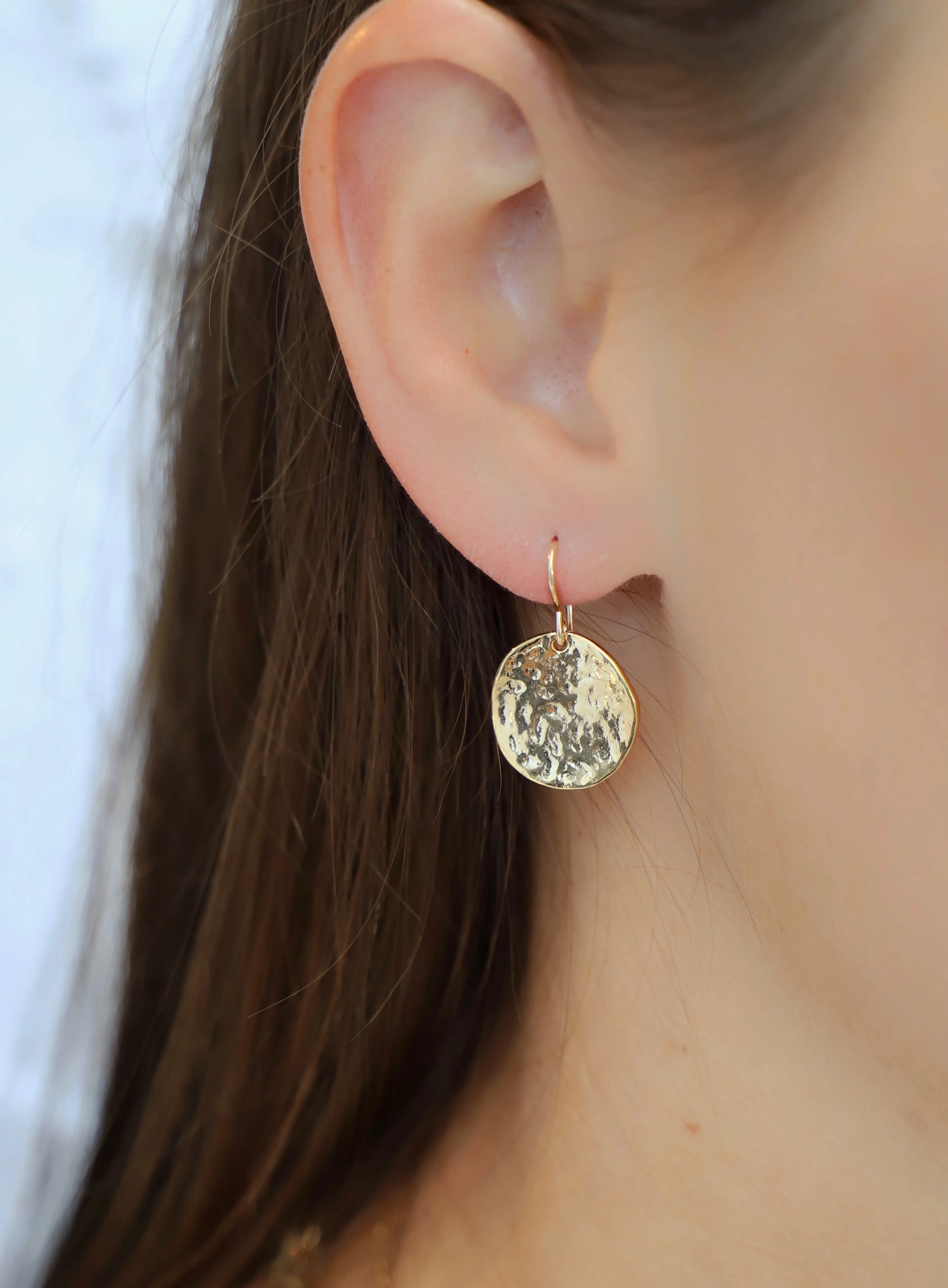 Hammered Medallion Earrings