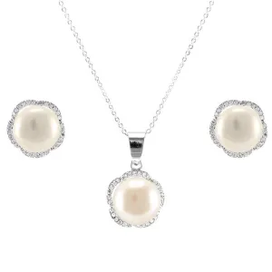 Holda Pearl Flower Pendant Set