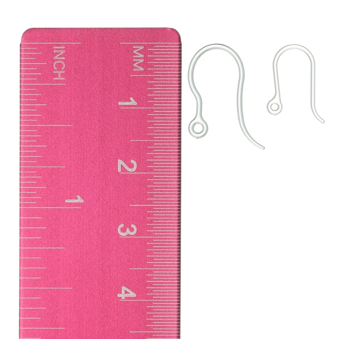 Hypoallergenic Clear Plastic Hook Earrings (Blanks)