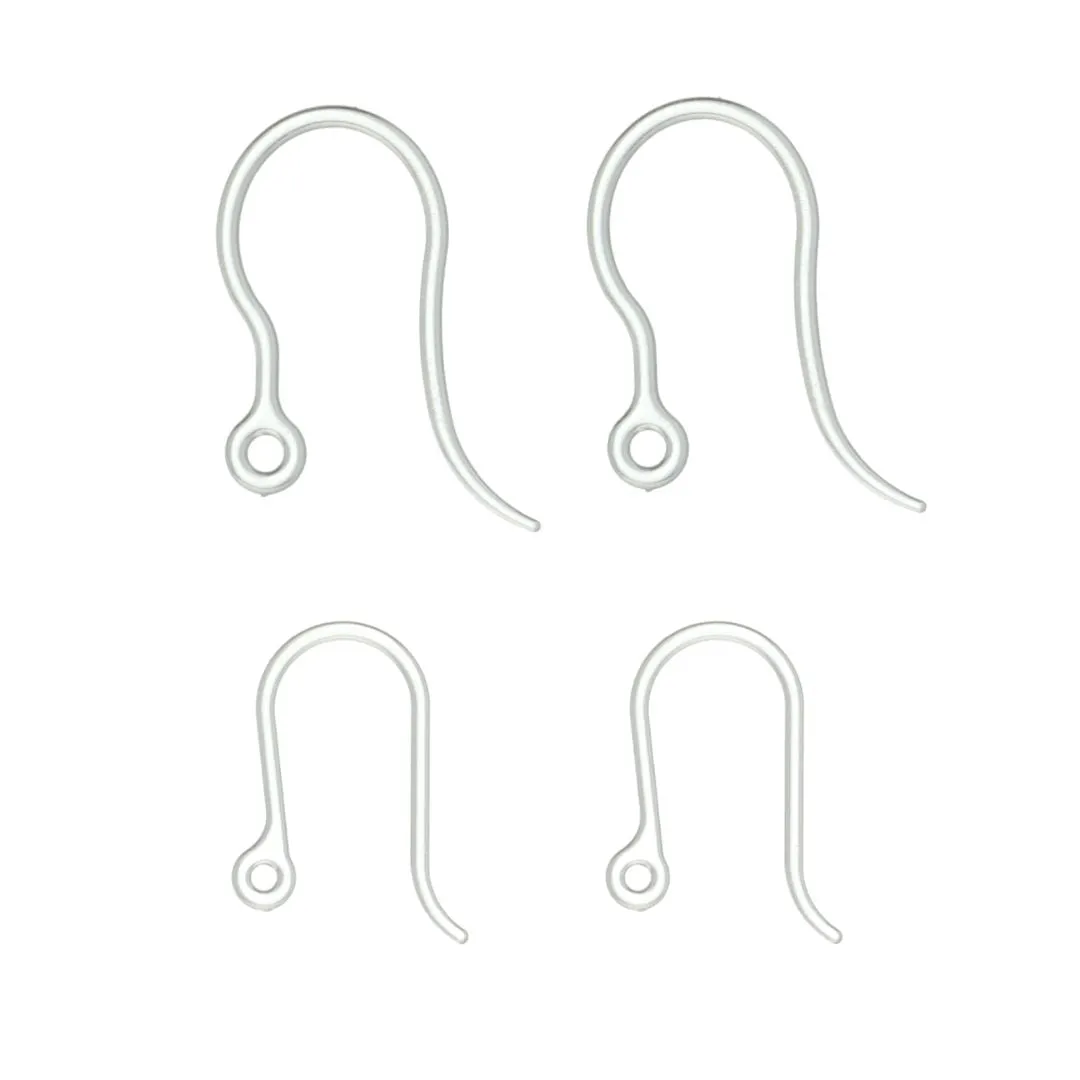 Hypoallergenic Clear Plastic Hook Earrings (Blanks)