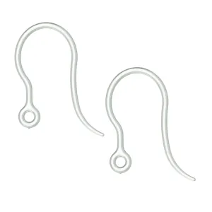 Hypoallergenic Clear Plastic Hook Earrings (Blanks)