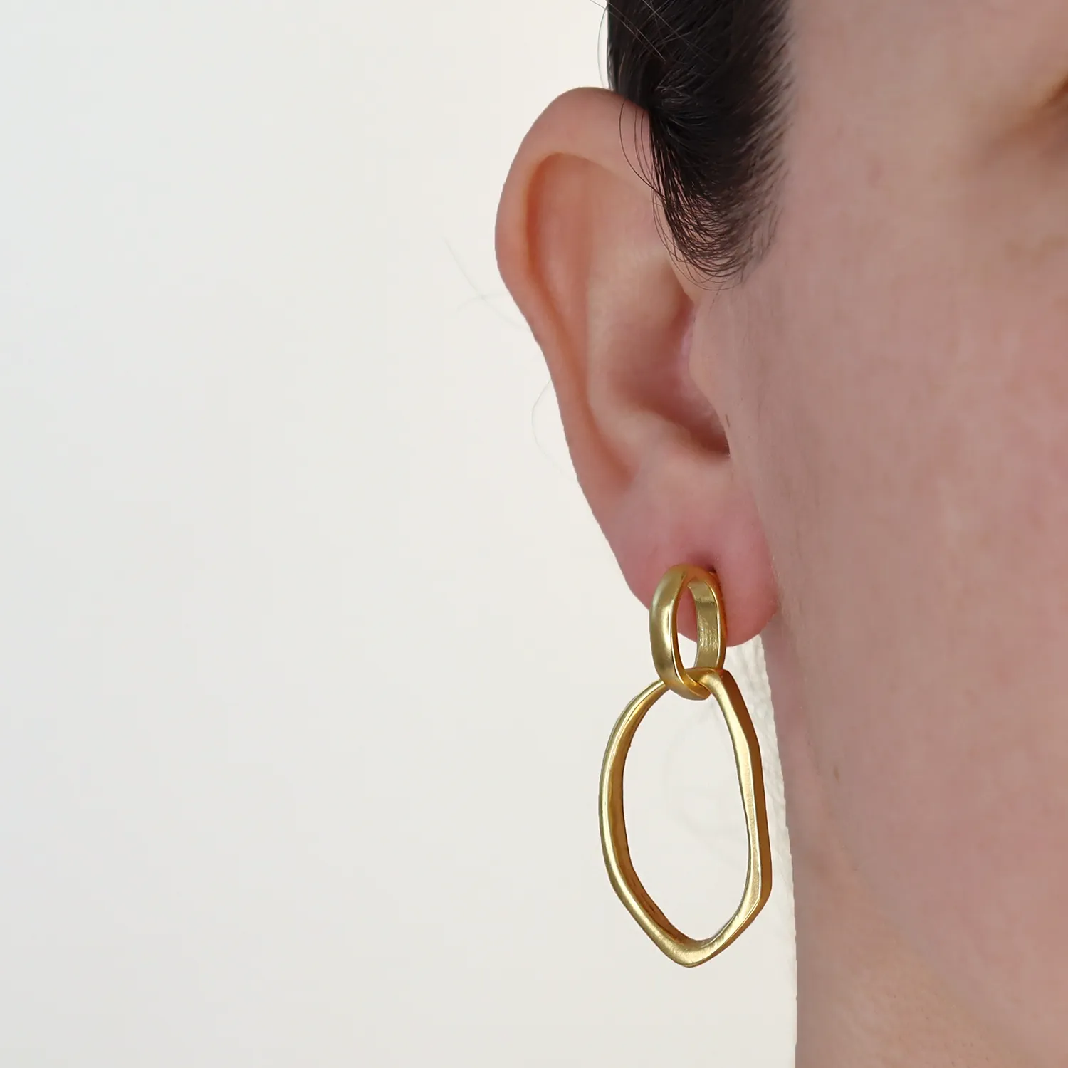 Irregular Link Earrings