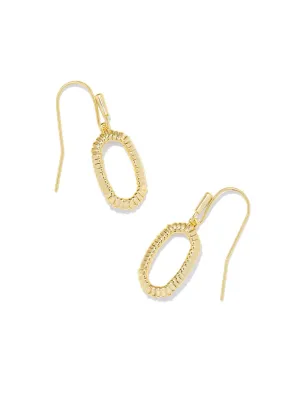 Kendra Scott Lee Ridge Open Framed Earrings - Gold Metal