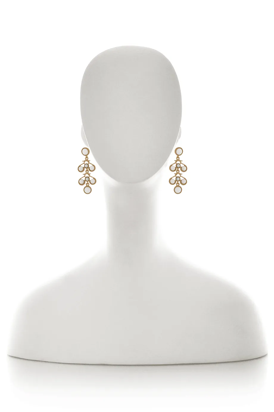 KENNETH JAY LANE BAROQUE White Gold Earrings