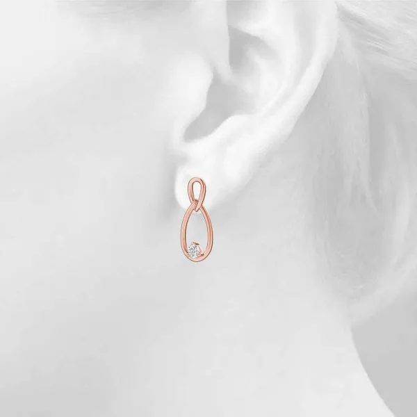 Leia Lab Grown Diamond Infinity Fashion Earrings (0.14ct TDW)