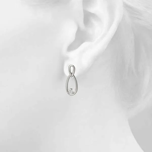 Leia Lab Grown Diamond Infinity Fashion Earrings (0.14ct TDW)