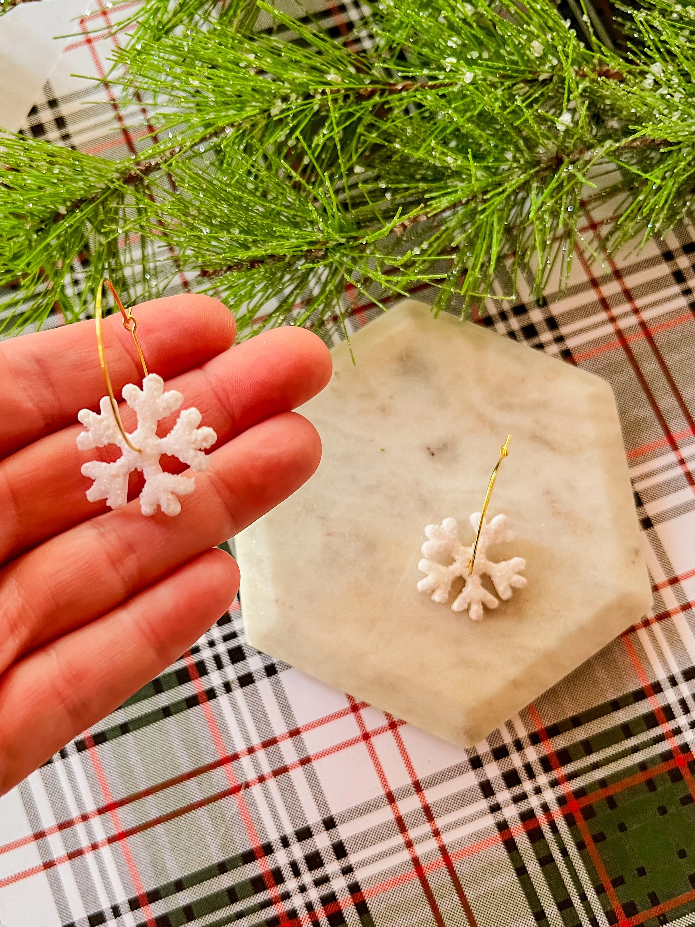 Let it Snow Earrings | Clay Earrings