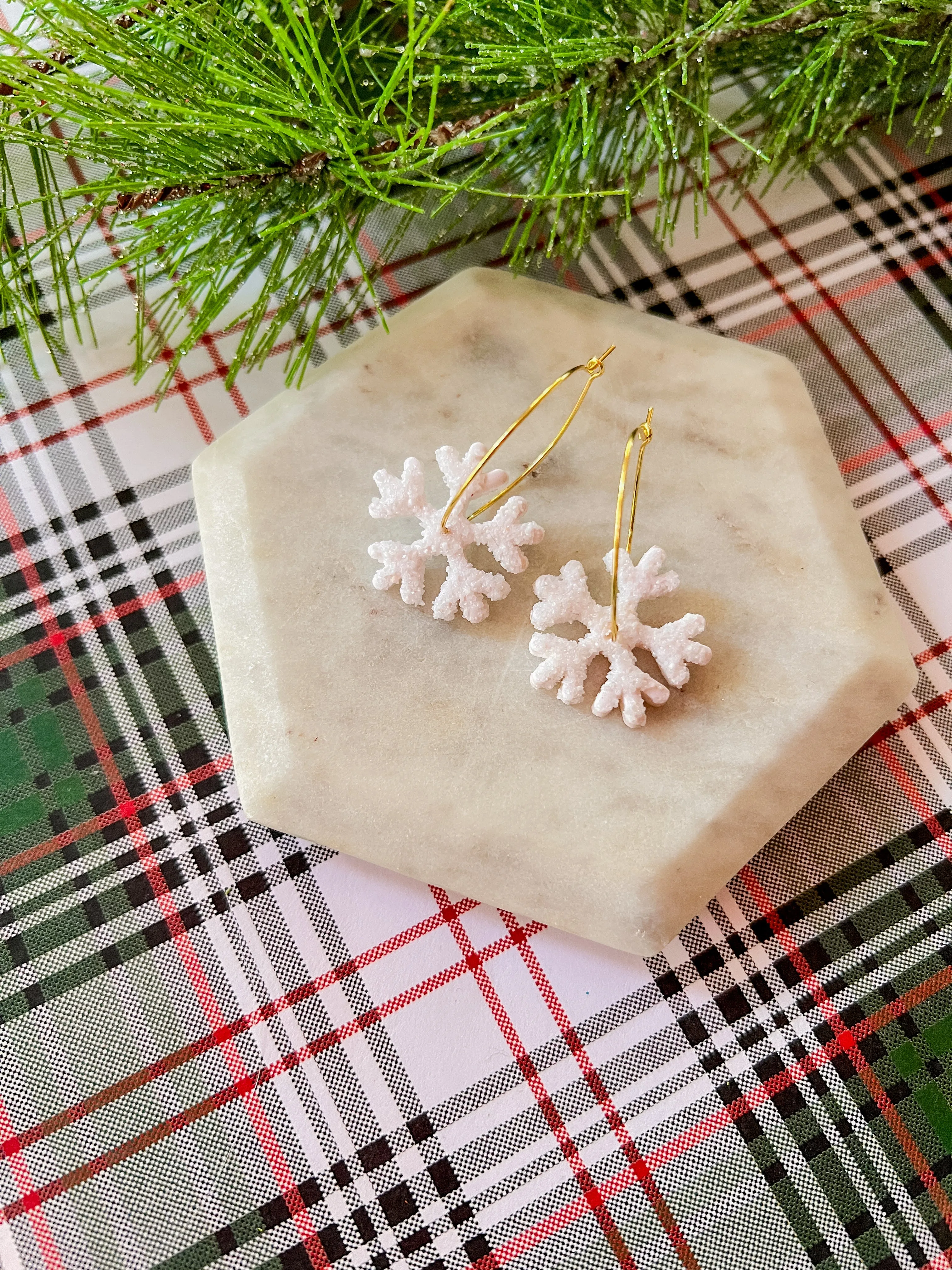 Let it Snow Earrings | Clay Earrings