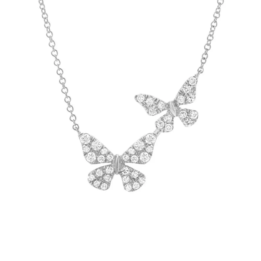 Mama and Baby Butterfly Necklace