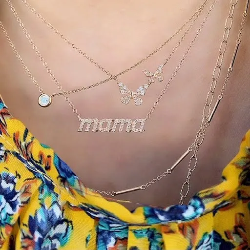 Mama and Baby Butterfly Necklace